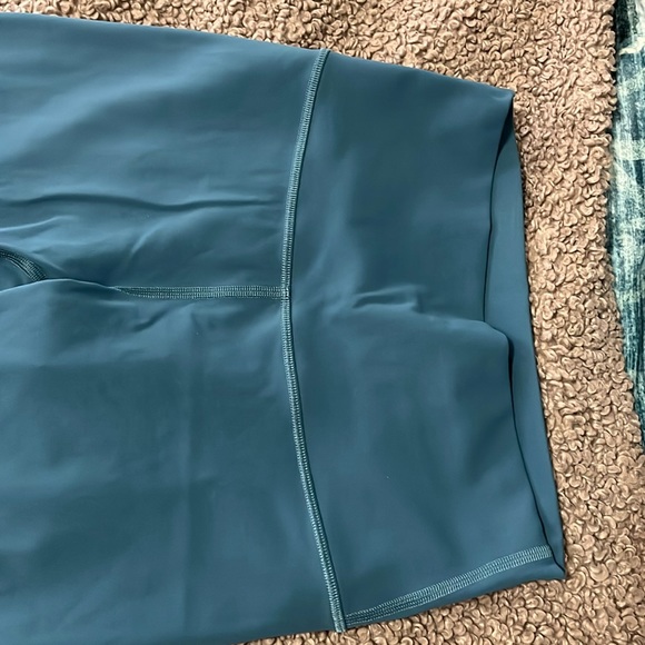 Lululemon Wunder Under Cropped Leggings - teal size 4 - Picture 2 of 5